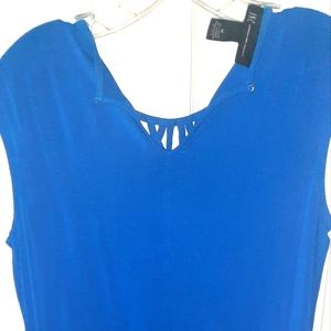 Sleeveless decorative  T-shirt, by INC